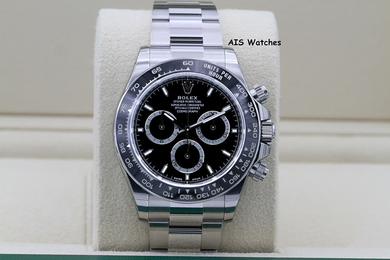 BNIB Rolex Cosmograph Ceramic Daytona 126500 Black Dial Box & Papers