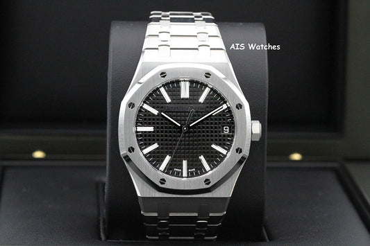 BNIB Audemars Piguet 15510ST.OO.1320ST.07 Royal Oak Black Dial 41MM Box & Paper