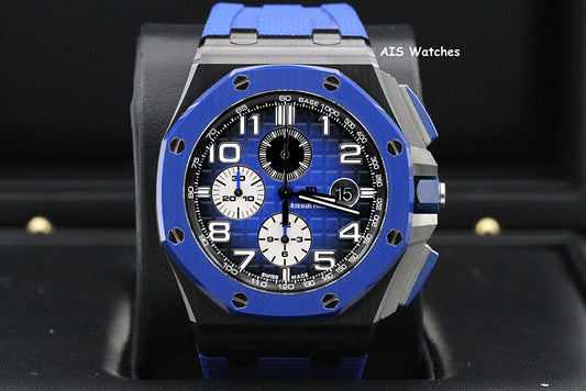 Audemars Piguet Royal Oak 26405CE.00.A030CA.01 Offshore Chrono BLUE Ceramic B&P