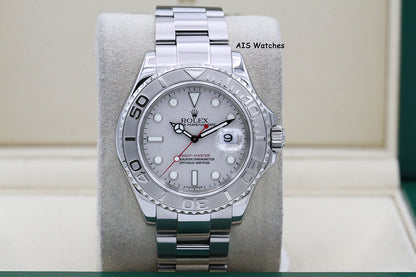 Rolex YachtMaster 16622 Platinum Dial D Serial Box & Papers