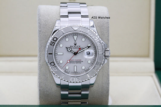Rolex YachtMaster 16622 Platinum Dial D Serial Box & Papers