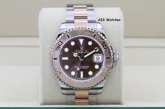 Rolex Yacht-Master 268621 18K Rose Gold / SS 37MM Chocolate Dial Box & Papers
