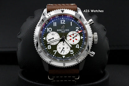 Breitling Super AVI B04 AB04452A1L1X1 Chronograph GMT 46 Curtiss Warhawk B&P