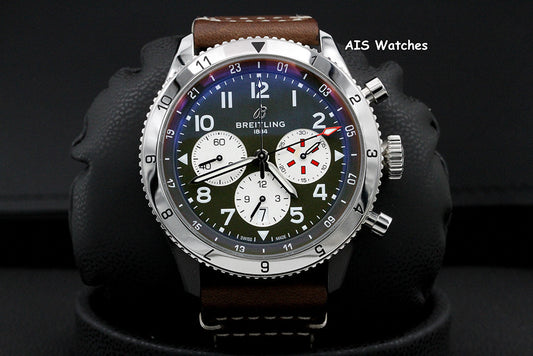 Breitling Super AVI B04 AB04452A1L1X1 Chronograph GMT 46 Curtiss Warhawk B&P