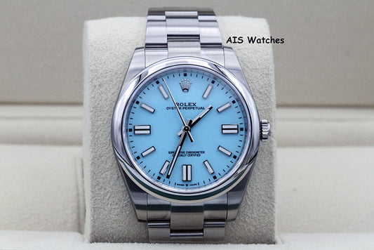 BNIB Rolex 124300 Oyster Perpetual 41 MM Tiffany Turquoise Dial Box & Papers