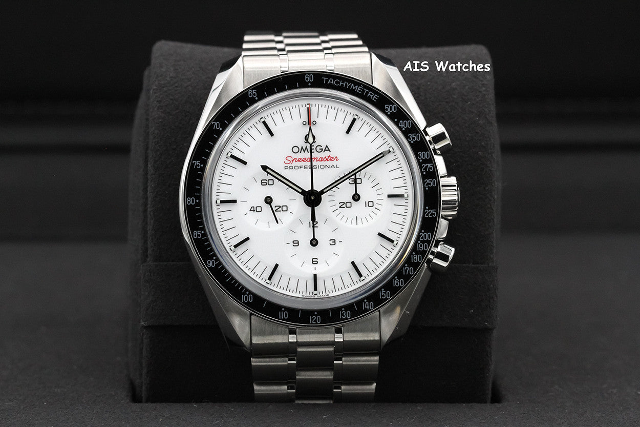 BNIB Omega SpeedMaster 3861 MoonWatch 310.30.42.50.04.001 White Dial Sapphire BP