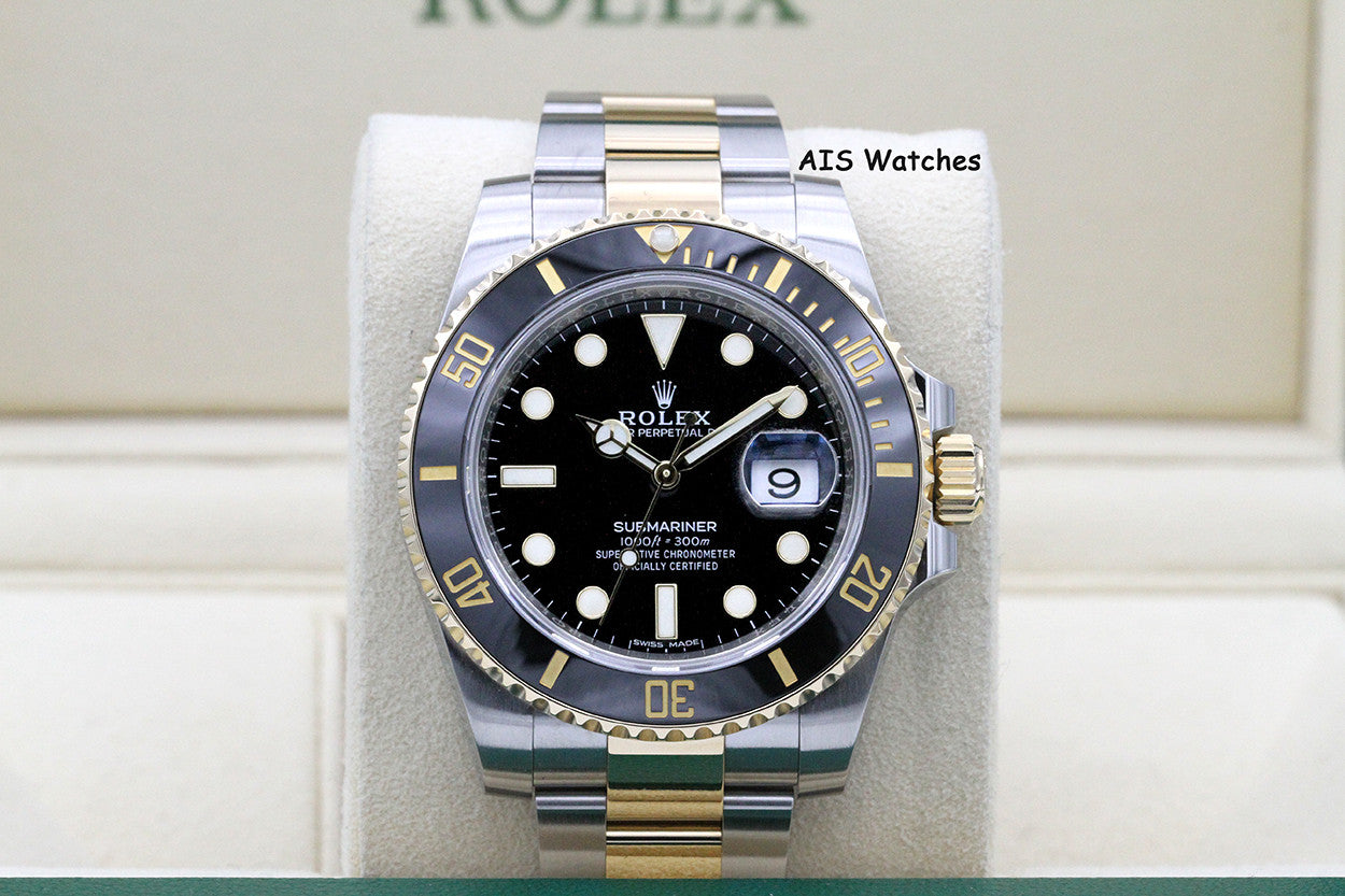 Rolex Submariner 18k/SS 116613LN Black Dial 2018 Box & Papers