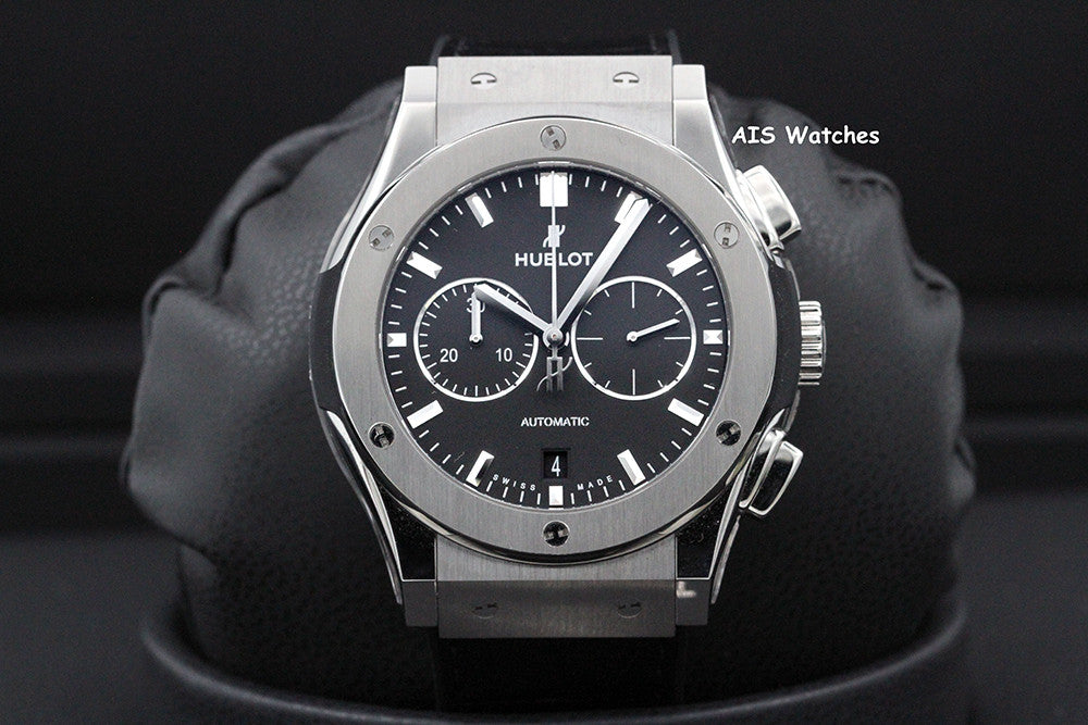 BNIB Hublot Classic Fusion 541.NX.1171.LR Chronograph Titanium Black Dial 42MM