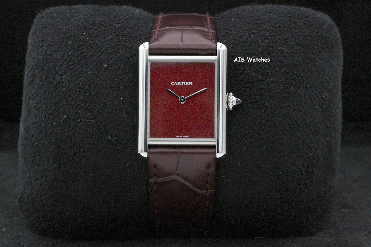 Cartier Must de Cartier WSTA0054 Red Dial 33.7MM x 25MM Box & Papers