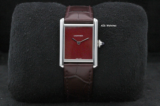 Cartier Must de Cartier WSTA0054 Red Dial 33.7MM x 25MM Box & Papers