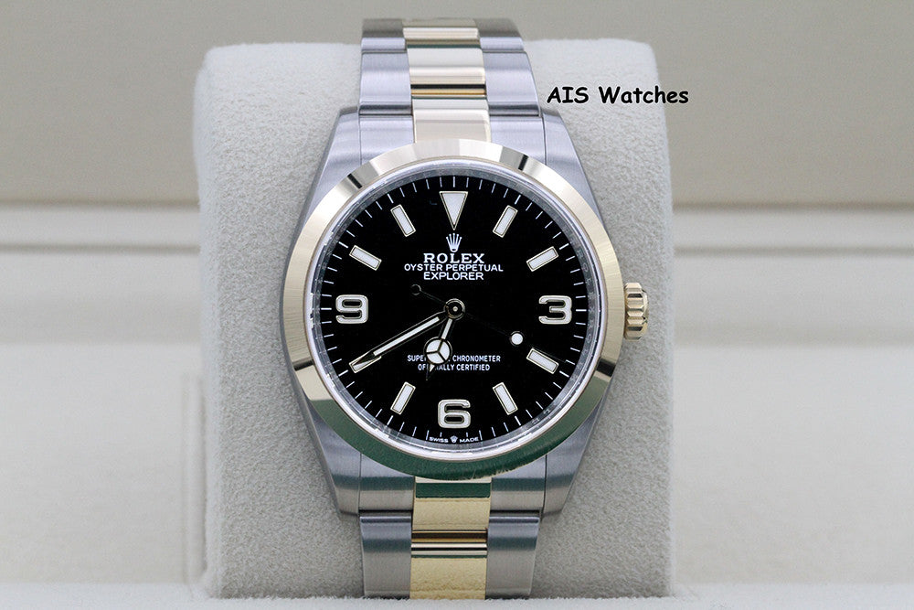 BNIB Rolex 124273 Explorer 1 36MM 18K Yellow Gold / Stainless Steel Box & Paper