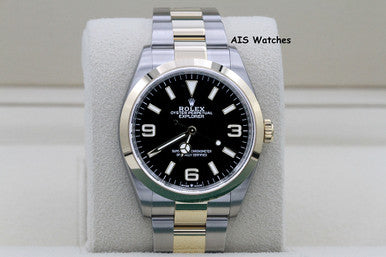 BNIB Rolex 124273 Explorer 1 36MM 18K Yellow Gold / Stainless Steel Box & Paper