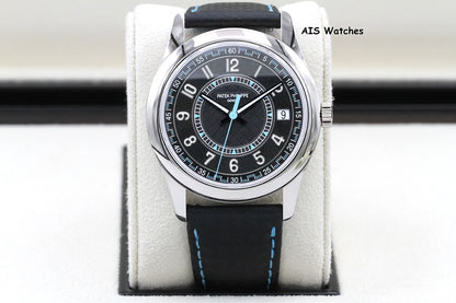 Patek Philippe 6007G-011 Calatrava White Gold Black / Sky Blue 40MM Box & Papers