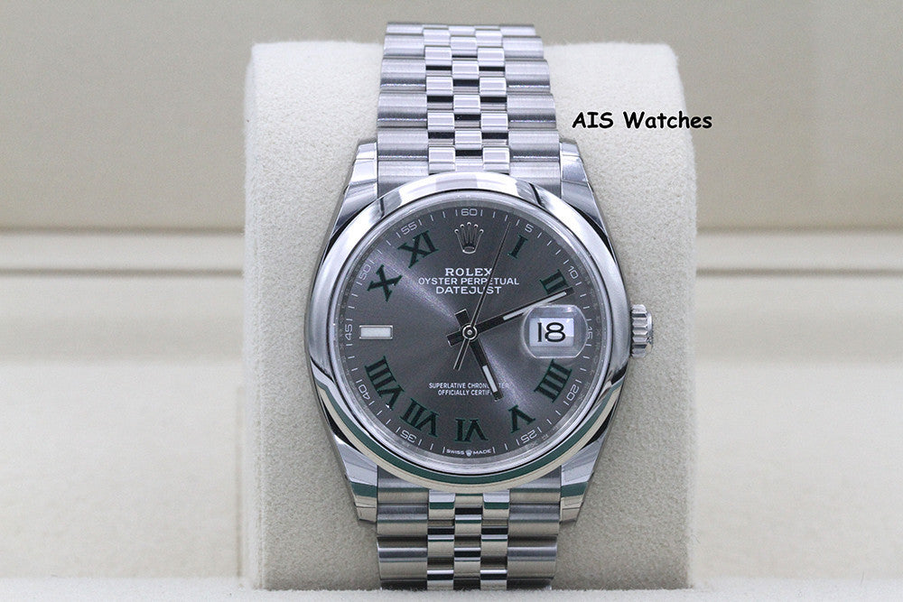 BNIB Rolex Datejust 36MM 126200 Slate Roman Dial Jubilee Box & Papers