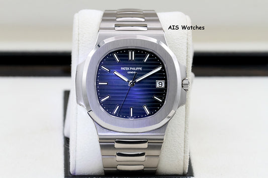 BNIB Patek Philippe 5811/G Nautilus Blue Dial 18K White Gold Box & Papers
