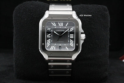 Cartier Santos De Cartier Large Steel WSSA0037 ADLC Grey Dial 41MM Box&Papers