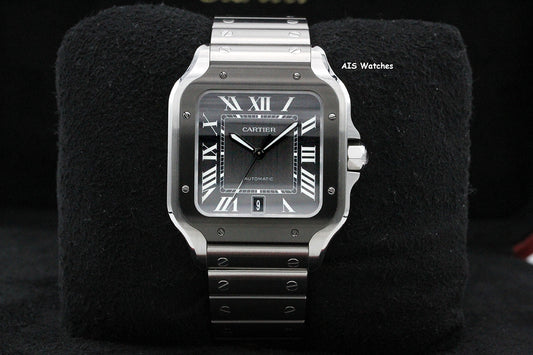 Cartier Santos De Cartier Large Steel WSSA0037 ADLC Grey Dial 41MM Box&Papers