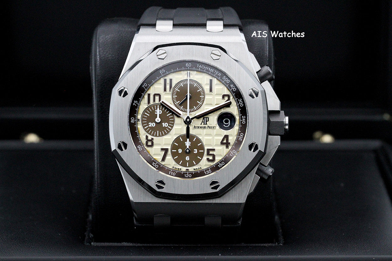 Audemars Piguet 26470ST Safari Royal Oak Offshore Chronograph 42MM Box & Papers