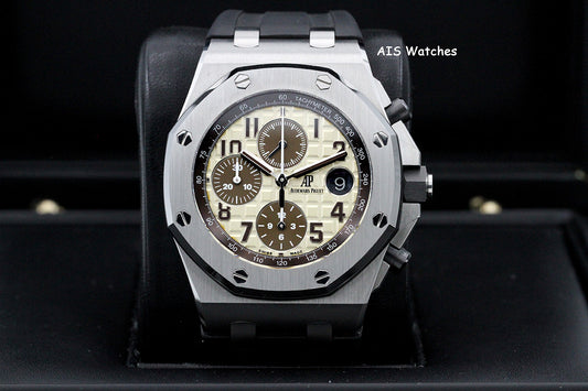 Audemars Piguet 26470ST Safari Royal Oak Offshore Chronograph 42MM Box & Papers