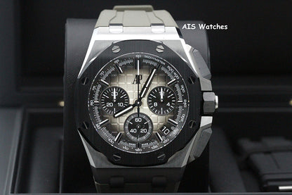BNIB Audemars Piguet 26420SO.OO.A600CA.01 Royal Oak Offshore 43MM Taupe Dial BP