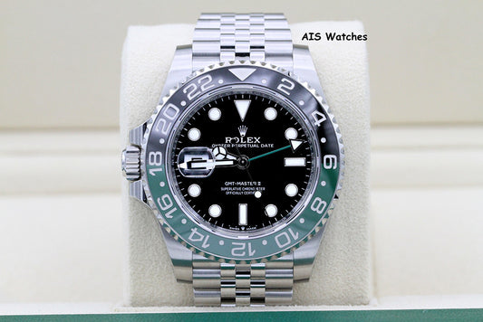 BNIB Rolex GMT Master II 126720VTNR Sprite Lefty Jubilee Black / Green BP