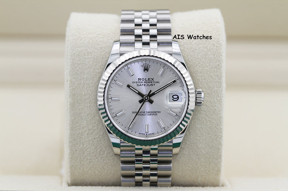 Rolex Ladies DateJust 278274 Silver Dial 31MM Jubilee B&P