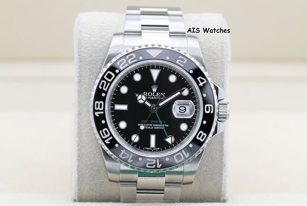 Rolex 116710LN GMT Master II Black Ceramic Insert 2016 Box & Papers