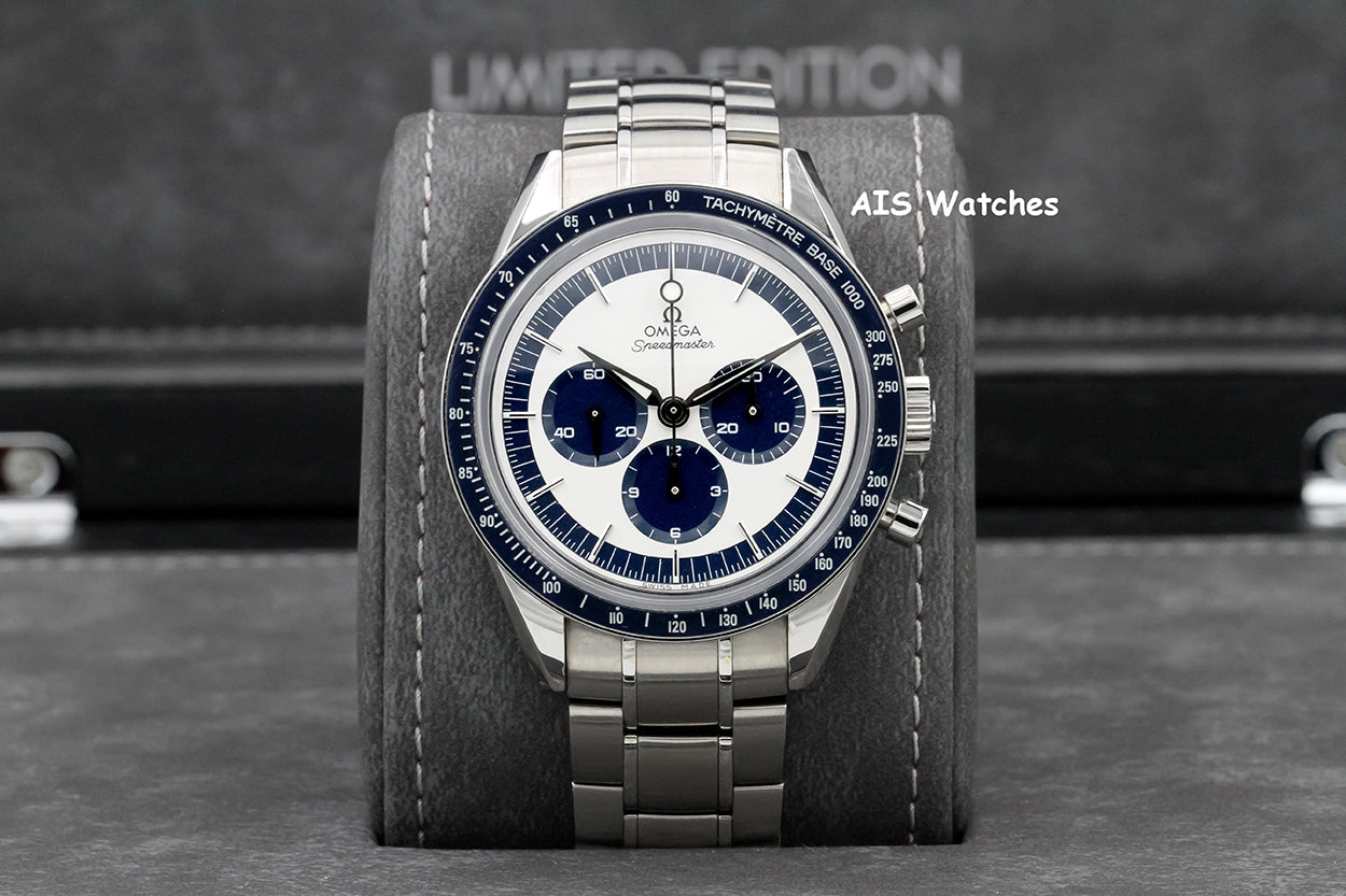 Omega Speedmaster CK2998 Blue SS Bracelet / Leather 311.33.40.30.02.001 Box&Papers