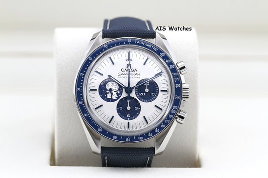 BNIB Omega SpeedMaster Moonwatch Apollo 13 Silver Snoopy 310.32.42.50.02.001 BP