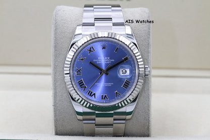 Rolex Datejust 41MM 126334 Blue Roman Dial Oyster 2022 Box & Papers