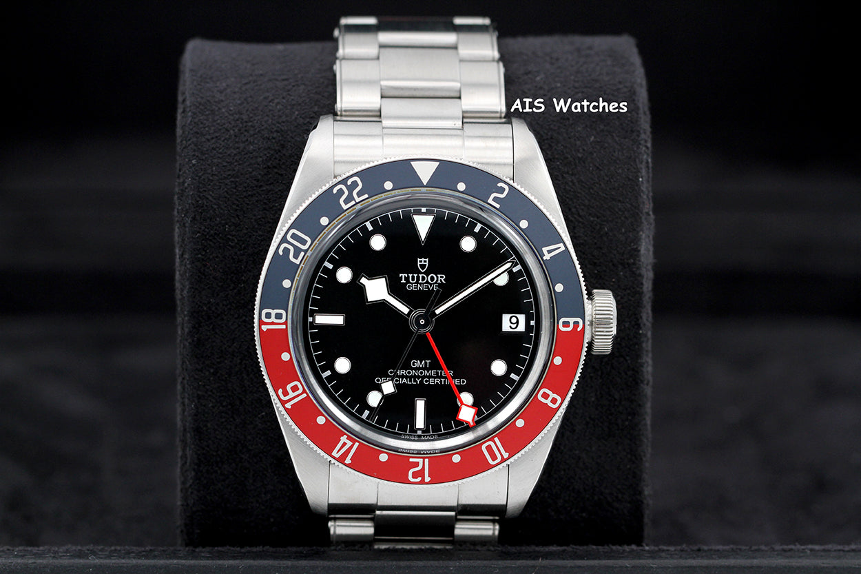 Tudor 79830RB Black Bay GMT Pepsi Stainless Steel Bracelet Box & Paper