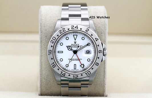 Rolex Explorer II 16570 Polar White Dial 40MM Y Serial Box & Papers