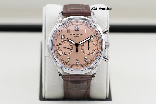 BNIB Patek Philippe Chronograph 5172G White Gold Salmon Dial Box & Papers