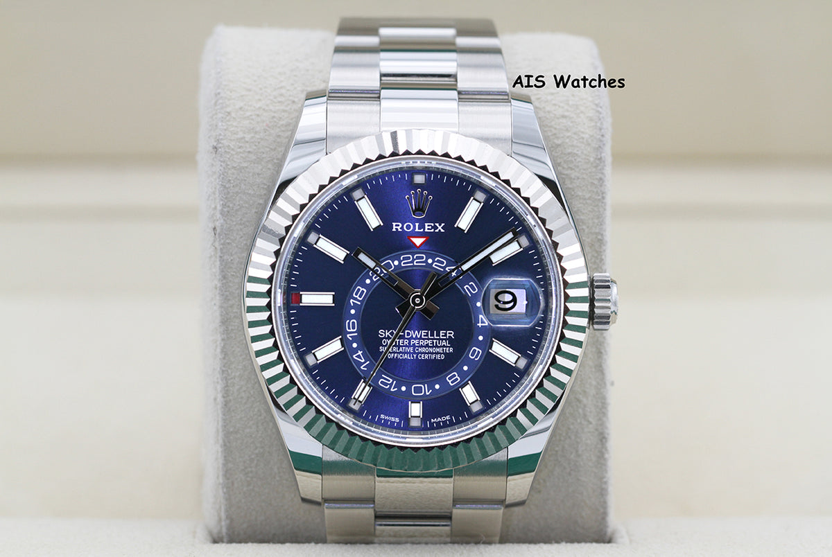 Rolex 326934 Sky-Dweller Stainless Steel Blue Dial Oyster 2021 Box & Papers