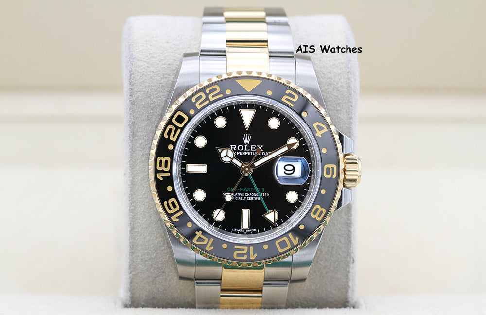 Rolex GMT Master II 18K/SS 116713LN 40MM Black Dial 2017 Box & Paper