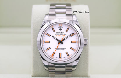 Rolex Milgauss 116400 White Dial V Serial Box & Papers