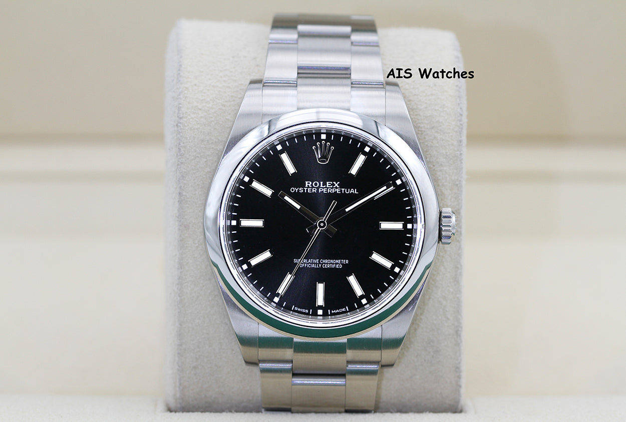 Rolex 114300 Oyster Perpetual 39MM Black Dial 2019 Box & Papers