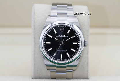 Rolex 114300 Oyster Perpetual 39MM Black Dial 2019 Box & Papers