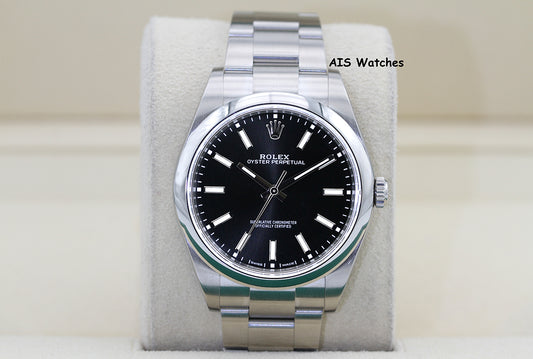 Rolex 114300 Oyster Perpetual 39MM Black Dial 2019 Box & Papers