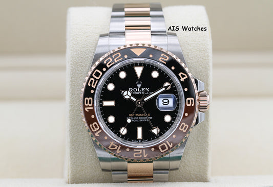 Rolex 126711 CHNR GMT Master II 18K Rose Gold / SS RootBeer Ceramic 2022 B&P