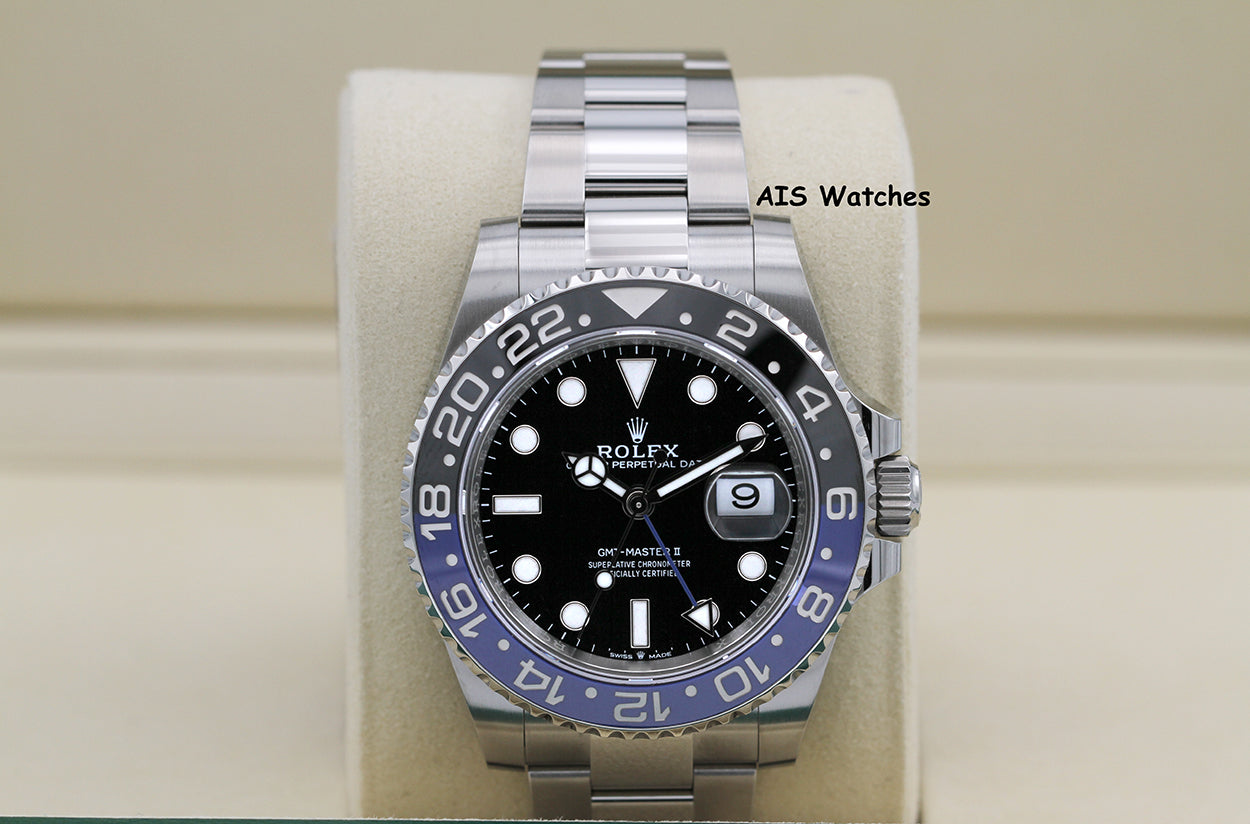 BNIB Rolex GMT Master II 126710BLNR Batman Oyster Bracelet Ceramic Bezel BP