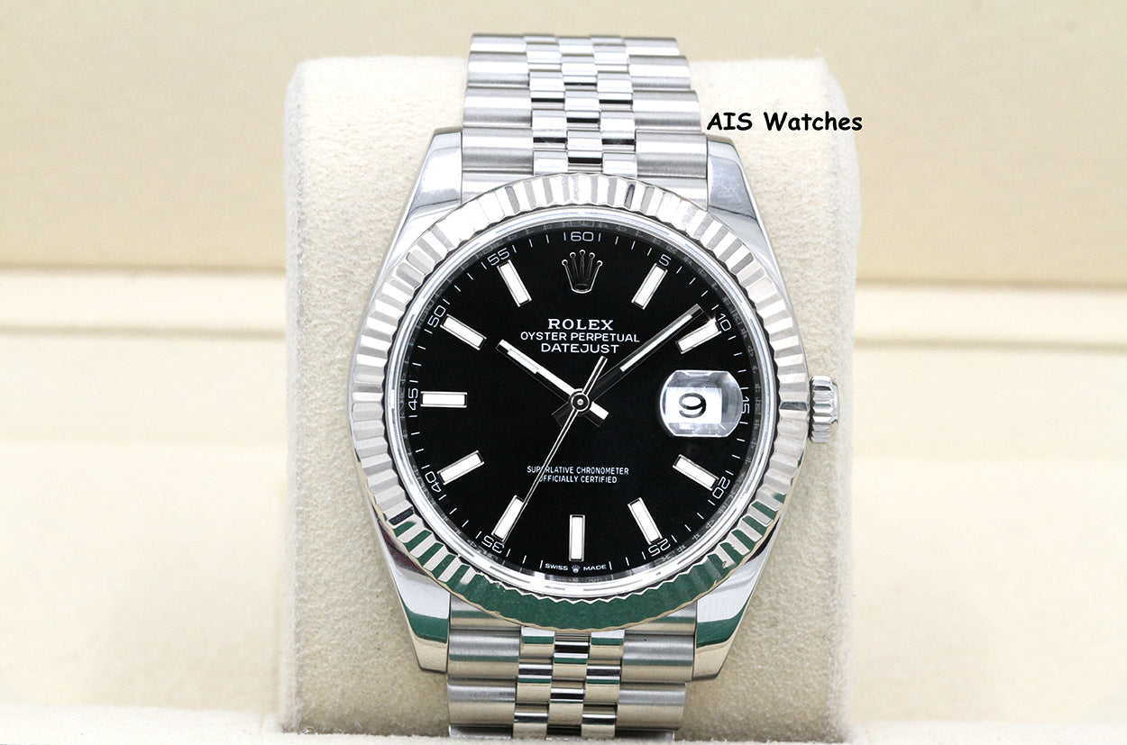 Rolex Datejust 41MM 126334 Black Stick Dial Jubilee 2020 Box & Papers