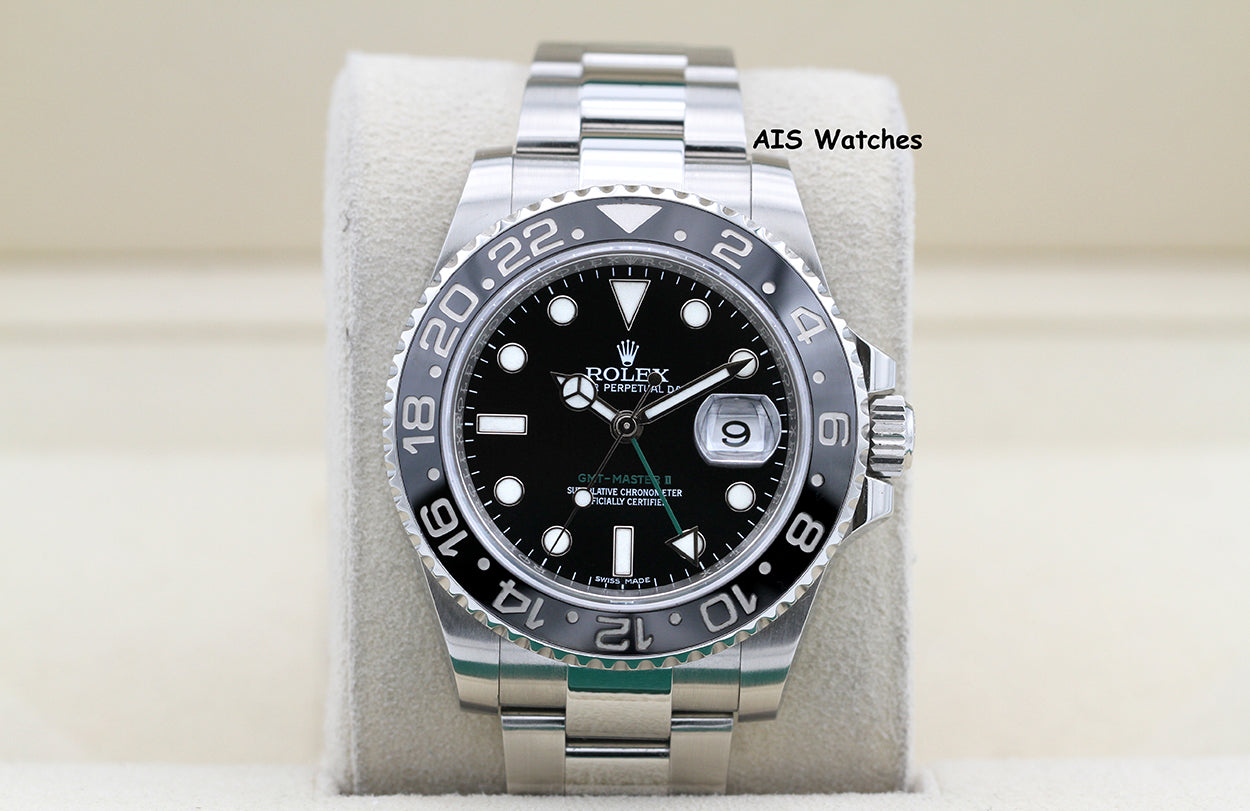 Rolex 116710LN GMT Master II Black Ceramic Insert 2016 Box & Papers