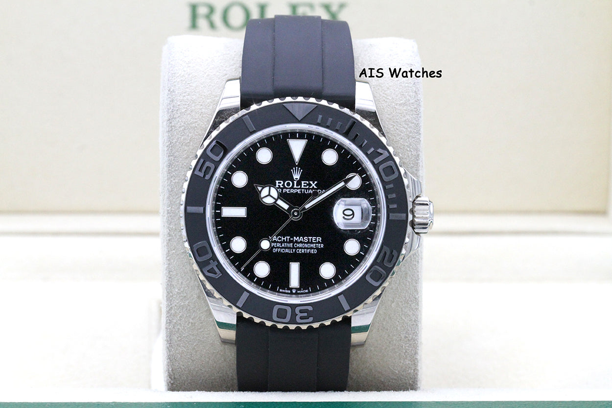 Rolex Yachtmaster 226659 White Gold OysterFlex Strap 42 MM Box & Papers