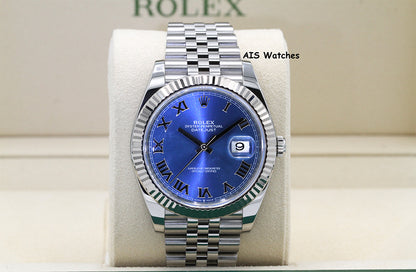 Rolex Datejust 41MM 126334 Blue Roman Dial Jubilee 2025 Box & Papers