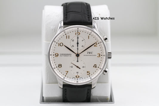 IWC Schaffhausen IW371445 Chrono-Automatic 40.9MM Silver Dial B&P