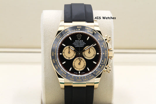 BNIB Rolex 126518LN Daytona Cosmograph 18K YG OysterFlex Paul Newman Dial B&P