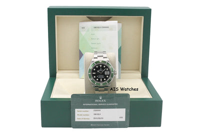 Rolex Submariner 16610LV 50th Anniversary Kermit Z Serial RSC/ Box & Papers