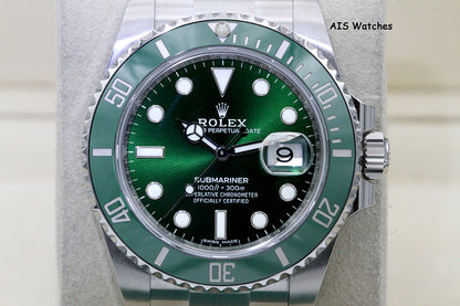 Rolex Submariner 116610LV HULK Green Dial and Ceramic Bezel 2018 Box & Paper