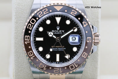 Rolex 126711 CHNR GMT Master II 18K Rose Gold / SS RootBeer Ceramic 2022 B&P